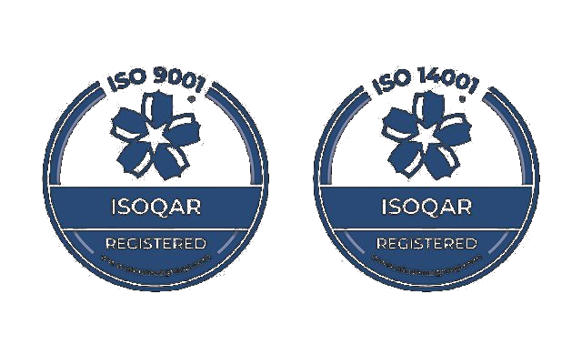 ISO 9001 · ISO 14001 ISOQAR Registered